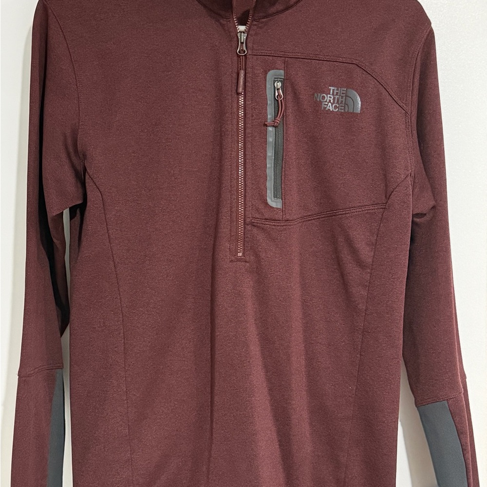 The North Face Burgundy Quarter-Zip Fleece